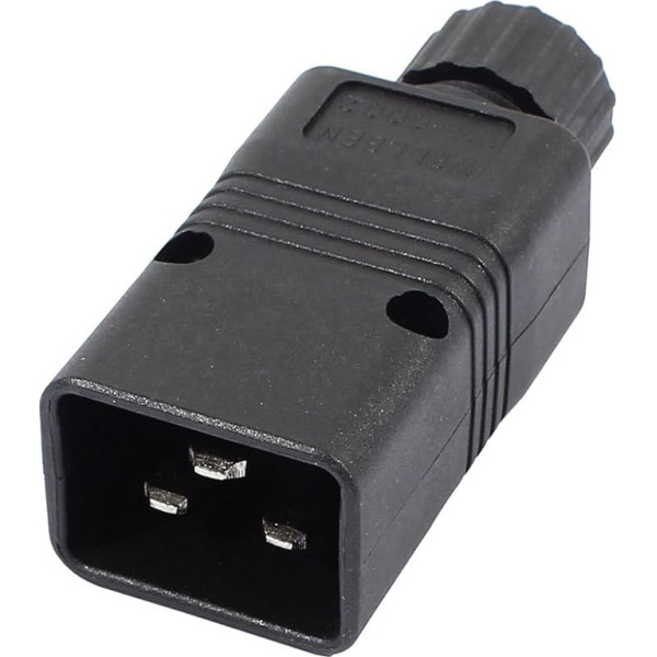 piegādes karte Wiederverdrahtbare Stecker IEC 320 C20 16A/20A 250V Schwarz Stecker Eingang