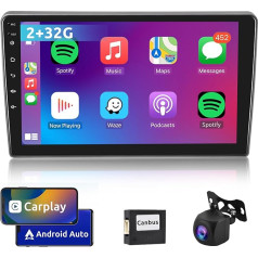 2 + 32 GB: Hodozzy Android auto radio Peugeot 407 2004-2011 Carplay/Android automašīnai, Stereo automašīnas Bluetooth 2 DIN ar auto radio 9 collu skārienjūtīgo ekrānu GPS/WiFi/FM RDS/HiFi/USB+AHD atpakaļgaitas kamera