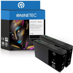 NINETEC NT-7011 melnās krāsas tintes kasetnes, kas saderīgas ar Epson T7011 | Paredzētas Epson Workforce Pro WP-4020 WP-4015 DN WP-4095 DN WP-4095 DN WP-4515 DN WP-4525 DNF WP-4595 DNF WP-4595 DNF WP-4595 DNF