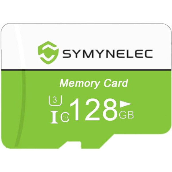 SYMYNELEC 128 GB TF Speicherkarte, Hochgeschwindigkeits Full HD TF Speicherkarte mit Adapter für Kamera, Smartphone, Tablet, Computer, Drohne und Laptop (TF-128G-1 Stück)