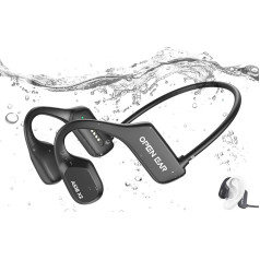 XINSRE Knochenschall Kopfhörer, IP68 Wasserdicht Unterwasser Kopfhörer Schwimmen, Bluetooth 5.3 Open Ear Kopfhörer mit 16 GB MP3, Drahtlose Sport Kopfhörer für Laufen