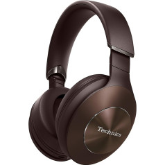 Technics EAH-F70N Bluetooth Premium klases austiņas ar trokšņu slāpēšanu, augstas izšķirtspējas audio, atskaņošanas sensors, 20 stundu akumulatora darbības laiks, ātra uzlāde, brūnas krāsas