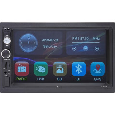 PNI V8270 2 DIN multimediju navigācija ar GPS MP5, 7 collu skārienjūtīgais ekrāns, FM radio, Bluetooth, Mirror Link, AUX, USB, microSD