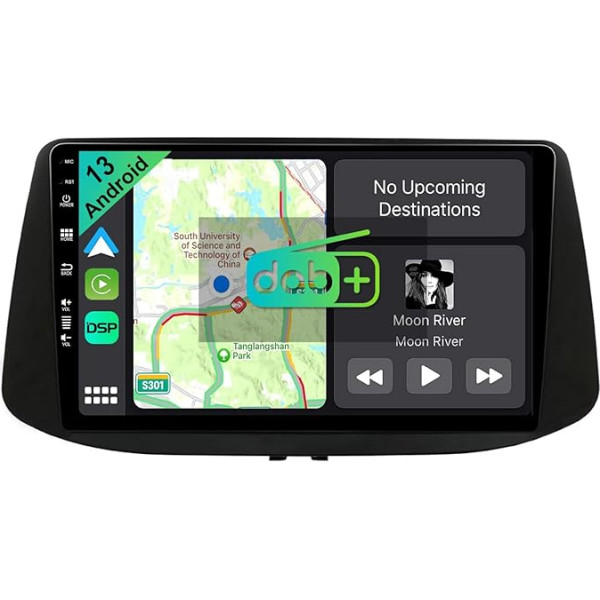 YUNTX [DAB-4G+64G] Android 13 auto radio Hyundai i30 (2017-2022)-[Integrēts DAB+/CarPlay/Android Auto/DSP/GPS]-9 collu IPS 2.5D skārienekrāns MIC+kamera USB/MirrorLink/Bluetooth 5.0/Stūresrats