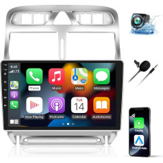 2G+64G CAMECHO Autoradio für Peugeot 307/307CC/307SW 2002-2013 mit Carplay Android Auto, 9