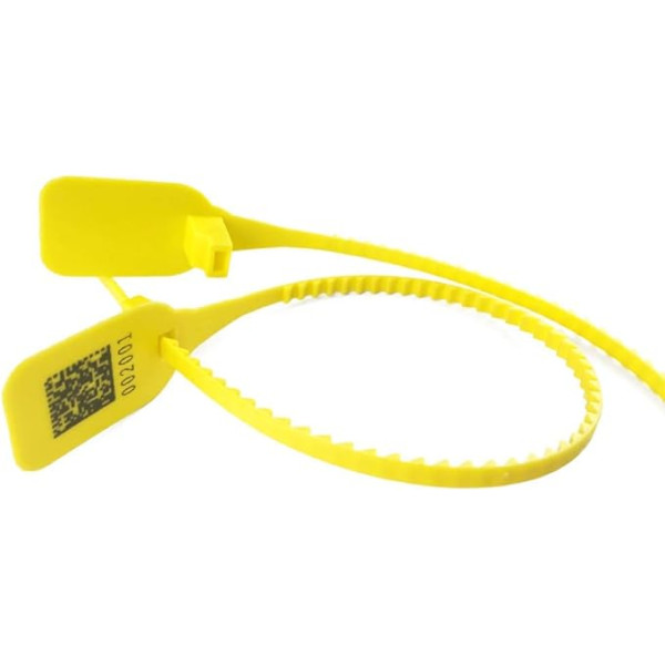 Zhengcheng (R) Drošības birkas numurētas Pull Ties Secure Tamper Proof Seals (100 x Yellow Cable)