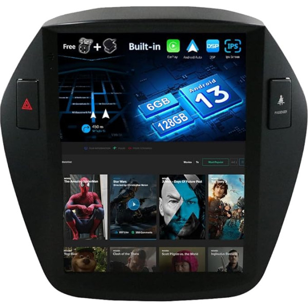 JOYX - 6G + 128G - Android 12 IPS auto radio piemērots Hyundai IX35 (2010-2017) - Bezvadu CarPlay/Android Car/DSP - LED kamera un mikrofons - 9,7 collu 2 DIN - DAB stūres vadības sistēma Fast-Boot 360 Camera WiFi