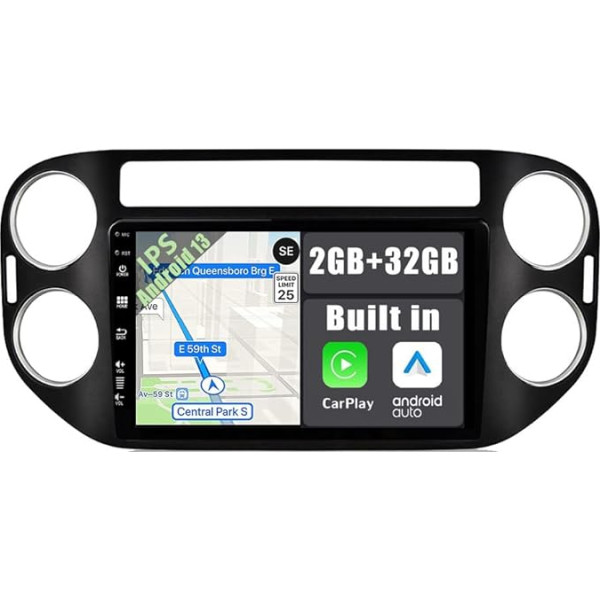 YUNTX Android 13 IPS autoradio VW Tiguan (2010-2015) [Iebūvēta bezvadu CarPlay/Android Car/GPS] Aizmugurējā skata kamera DAB/Stūres vadības stūres vadība/Mirror Link/Bluetooth 5.0/2 Din/USB/RDS/WiFi/4G