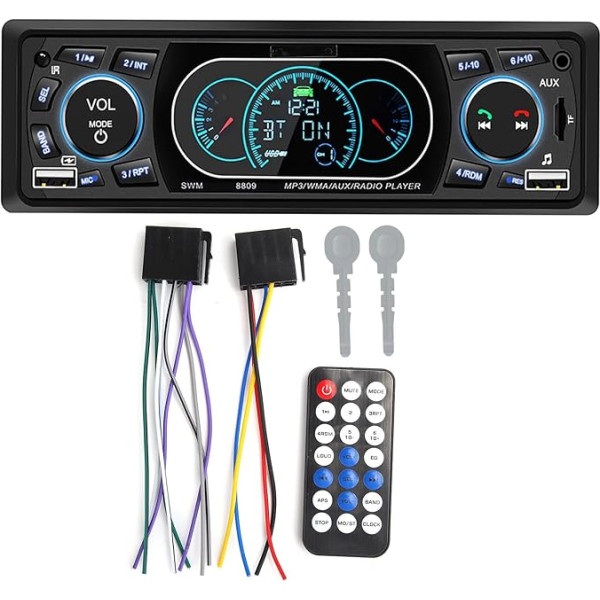 4 x 60W Dual USB Bluetooth 4.0 ar lielu jaudu brīvroku brīvroku ātrās uzlādes auto FM radio MP3 atskaņotājs SWM-8809 Auto radio uztvērējs SWM-8809