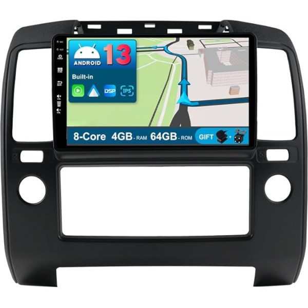 JOYX Android 13 IPS auto radio piemērots Nissan Navara 3 D40 (2004-2010) - 4G + 64G - Iebūvēts DSP / Carplay / Android Car - Kamera + Mikrofons - 9 collu 2 DIN - Vadāms no stūres WiFi DAB 360 kamera