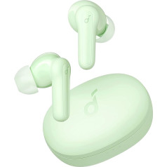 soundcore by Anker Life P2 Mini True-Wireless Aarbuds In-Ear austiņas, 10 mm skaņas pastiprinātājs, intensīvāki basi, ekvalaizeris, Bluetooth 5.2, 32 Std Akumulatori, USB-C(Grün)(Melns)(Latvija)