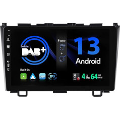 SXAUTO Android 13 [Iebūvēts DAB] IPS Autoradio für Honda CRV (2006-2011) - Eingebaut Carplay/Android Auto - LED Kamera + MIC - 4G+64G - DSP 360-CAM Lenkradsteuerung Fast-Boot - 2 Din 9 Zoll