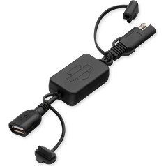 HARLEY-DAVIDSON adapteris SAE 2-pin uz USB portu 12V akumulatora lādētāja kabelis Mini savienojums mobilajam telefonam, GPS un visām ierīcēm