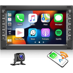 2+64G Android 13 Autoradio für VW Golf Skoda MK4 Caddy Passat B5 T5 Peugeot 307, 2 Din Autoradio mit Carplay Android Auto Navi 7 Zoll Bildschirm Bluetooth-Freisprecheinrichtung WiFi FM+Rückfahrkamera