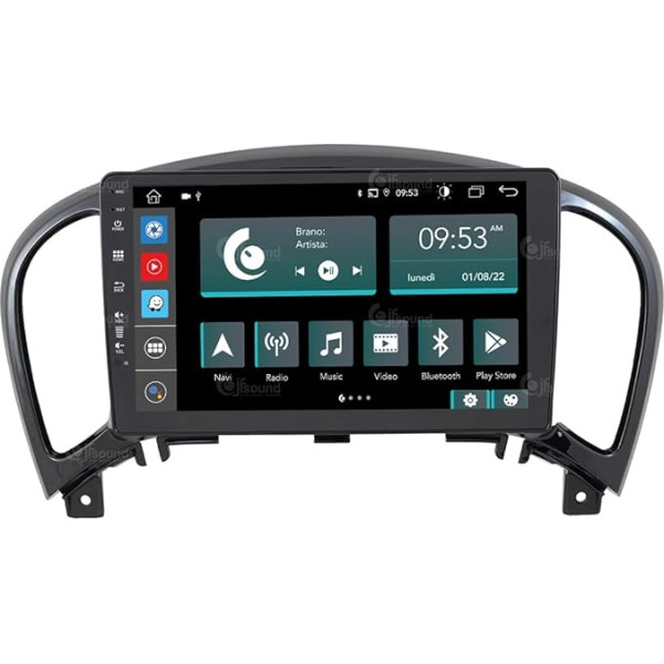 Personalizēts auto radio Nissan Juke (ar navigāciju un aizmugures skata kameru ar 360° skatu) Android GPS Bluetooth Bluetooth WiFi USB DAB+ Touchscreen 9 collu 8core Carplay Android auto