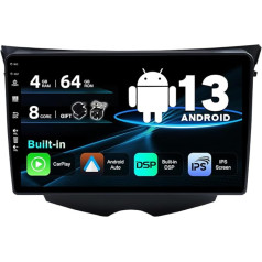 SXAUTO Android 13 Auto radio Hyundai Veloster FS (2011-2017) - Iebūvēts Carplay/Android Car - LED kamera + Mikrofons - 4G + 64G - DAB 360-CAM Vadāmība no stūres rata Fast-Boot WiFi BTluetooth AHD - 2 DIN