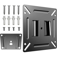 Monitor Wall Mount for Most 14-24 Inch TVs, Universal, Low Profile, Max Weight 30 lbs, Fits 15 19 20 22 23 Inch Camper Small Monitor Mount Br. Jacket