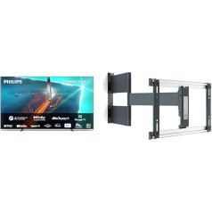 Philips Ambilight TV | 55OLED708/12 | 139 cm (55 Inch) 4K UHD OLED TV | 120 Hz & Vogel's Thin 546 Ultra Thin Pivoting OLED TV Wall Mount for 40-65 Inch