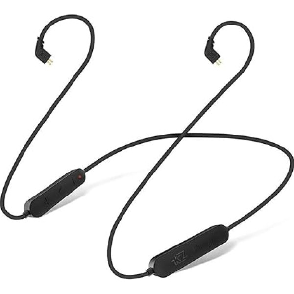 KZ kompatibles Mikrofon KZ wasserdichtes Aptx Bluetooth In-Ear-Kopfhörerkabel, APTX verlustfreie Musikübertragung, 0,75 mm Doppelstift für KZ ZST ES3 ES4 ZSR ZS10 AS10