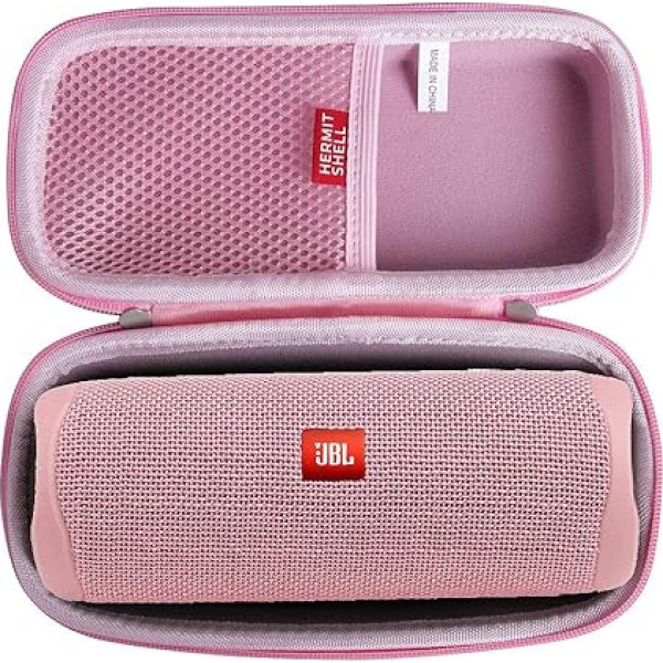 Hermishell cietais ceļojuma futrālis JBL Flip 5 Bluetooth ūdensizturīgajam portatīvajam skaļrunim (rozā)