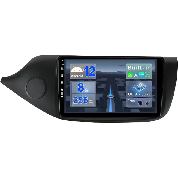 BXLIYER - [8G+256G, 8-core] - Android 12 IPS autoradio priekš Kia CEE'd CEED JD (2012-2018) - Wireless CarPlay/Android Car/DSP - LED kamera un mikrofons - 9 collu 2 DIN - DAB stūres vadības stūres rata ātrdarbīga uzstādīšana