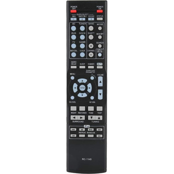 Queen.Y Replacement Accessory for Denon Rc-1149 Wear-resistant Remote Control Black