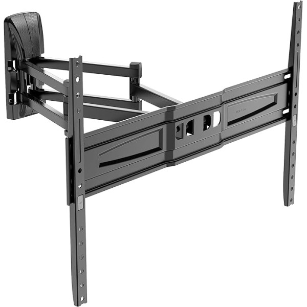 Meliconi SPACE SYSTEM DUALMOTION 600 EASY, Wall Mount with Double Arm and Double Rotation for Flat Screen TVs from 40 to 82 Inches, VESA 300-400-600, Load Capacity 45 kg, Made in Italy, Black