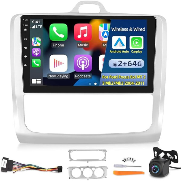 Android auto radio priekš Ford Focus Exi MT 2 3 Mk2 Mk3 2004-2011, 2G+64G 9