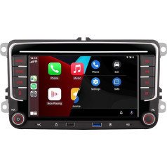 YZKONG Autoradio ar bezvadu CarPlay Android Car, priekš VW Golf 5 6 Polo Passat Tiguan EOS 7 collu skārienjūtīgais ekrāns ar Android Car displeju Autoradio Bluetooth ar AM/FM/RDS/USB