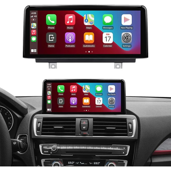 Road Top Bezvadu CarPlay un Android autoradio, 10,25 collu skārienjūtīgais ekrāns, auto audioiekārta BMW 1 2 sērijas F20/F21/F22/F23 2013-2015 gadam ar NBT sistēmu, atbalsts Mirrorlink