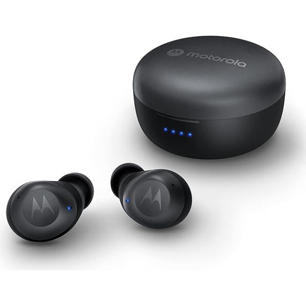 Motorola Sound Moto Buds 270 ANC - Bezvadu austiņas ausīs - Bluetooth - 18 stundas - Aktīvā trokšņu slāpēšana - Ūdens un sviedrumizturīgas - Melnas, S/M/L