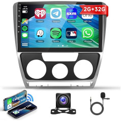 2G + 32G bezvadu Apple Carplay Android auto radio VW Skoda Octavia 2007-2014 ar bezvadu Android auto GPS navigāciju WiFi 10 collu auto radio 2 DIN ar Bluetooth Mirror Link FM/RDS/DAB/OBD