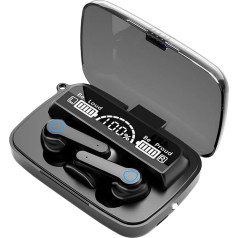 M19 austiņas, kabeļveida Bluetooth austiņas, HiFi-Stereo, spēcīgāks bass, Bluetooth 5.3 Touch-Steuerung, Mini-Ohrstöpsel, Mikrofon, In-Ear-Headset, IP7, ar apgaismojumu, LED-Display für iPhone und Android