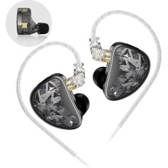 LINSOUL KZ AS24 12BA Hybrid Driver In-Ear Monitor, regulējams IEM ar maināmu 0,78 mm Countersunk 2-pin OFC sudrabotu sudrabotu OFC kabeli audiofilu mūziķiem (regulējama versija, bez mikrofona)