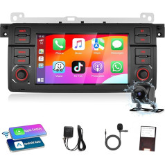 Podofo 2+32GB Android 13 Auto radio BMW 3 Series E46 1998-2006 ar bezvadu Apple CarPlay Android Car 7 collu Android radio ar GPS navigāciju RDS/FM Radio BT WiFi HiFi un atpakaļgaitu