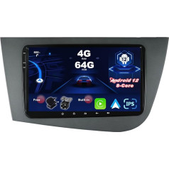 BXLIYER Android 13 Autoradio für Seat Altea/Toledo (2004-2015) - 4G+64G - Eingebaut DSP/Carplay/Android Auto - Rückfahrkamera + MIC - 9 Zoll 2 Din - Lenkradsteuerung DAB Fast-Boot 360-CAM WiFi GPS