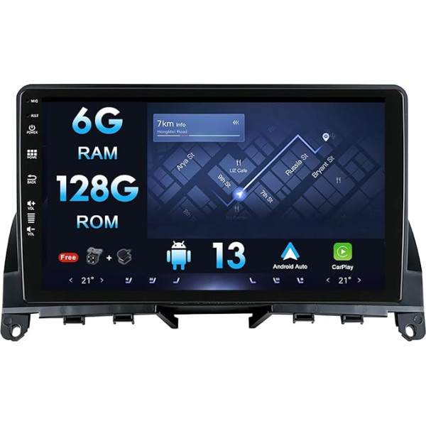 MISONDA 6G + 128G Android 13 auto radio Mercedes Benz C klases 3 W204 S204 (2006-2011) - atpakaļgaitas kamera bez - 9 collu IPS atbalsts Stūres vadības stūres kontrole DAB WiFi Carplay BT FM RDS SWC