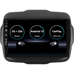 MISONDA [2G+32G] Android auto radio Jeep Renegade 2016-2019 - bezmaksas kamera - 9 collu 2 Din - ar stūres vadības ierīci 4G WiFi Bluetooth DAB RDS FM Carplay