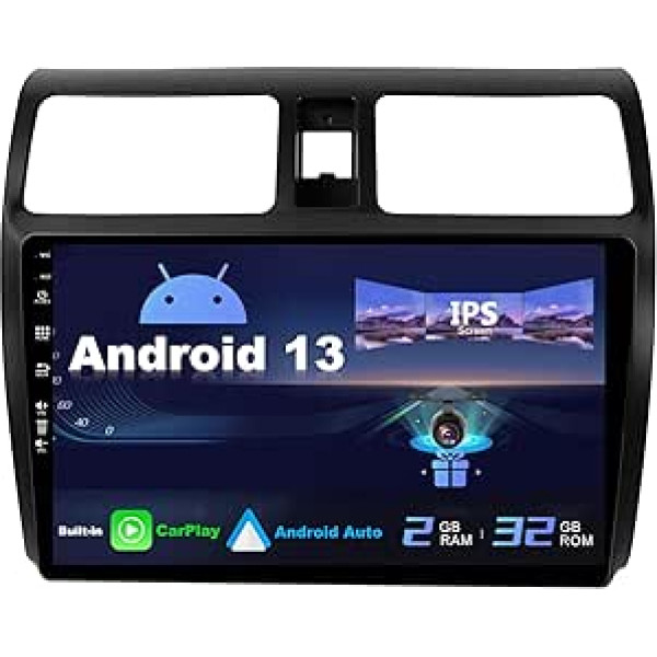 SXAUTO Android 13 IPS auto radio priekš Suzuki Jimny 3 (2005-2019) - Iebūvēts CarPlay / Android Car - Bez atpakaļgaitas kameras - 2G + 32G - Vadāms no stūres DAB Fast Boot WiFi DSP - 2 DIN 10,1 collas