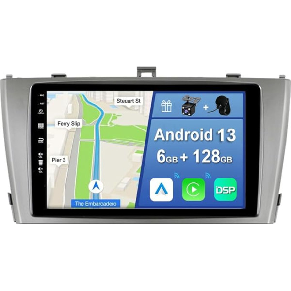 YUNTX [6GB+128GB] Android 13 Autoradio für Toyota Avensis 2009-2015-[Integriertes CarPlay/Android Auto/DSP/GPS]-9