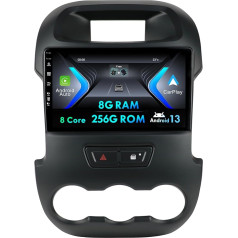 MISONDA [8G+256G] 9 Zoll IPS Doppel Din Android autoradio priekš Ford Ranger F250 (2011-2016), kas aprīkots ar Bluetooth kameru BT WiFi USB GPS Carplay RDS FM AUX Android Auto DAB Lenkradsteuerung