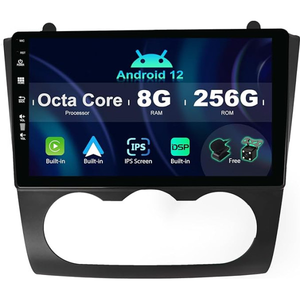 SXAUTO ¦8G+256G¦ Android 12 IPS Autoradio für Nissan Teana Altima (2008-2012) - Eingebaut Carplay/Android Auto/DSP - LED Kamera + MIC - DAB Lenkradsteuerung Fast-Boot 360-CAM WiFi AHD - 2 Din 9 Zoll