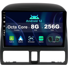 SXAUTO ¦8G+256G¦ Android 12 IPS Autoradio für Honda CRV (1998-2006) - Eingebaut Carplay/Android Auto/DSP - LED Kamera + MIC - DAB Lenkradsteuerung Fast-Boot 360-CAM WiFi - 2 Din 9 Zoll