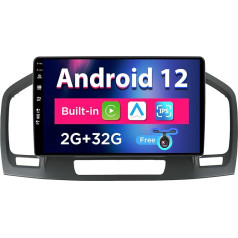 SXAUTO Android 12 IPS auto radio Opel Holden Insignia (2008-2014) - Iebūvēts CarPlay / Android Car - atpakaļgaitas kamera - 2G + 32G - Vadāms no stūres DAB Fast Boot WiFi - 2 DIN 9 collas