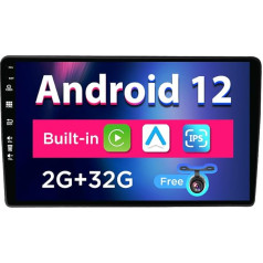 SXAUTO Android 12 IPS auto radio Audi A4 (2003-2011) - Iebūvēts CarPlay / Android Car - atpakaļgaitas kamera - 2G + 32G - Vadāms no stūres DAB Fast Boot WiFi Split Screen - 2 DIN 9 collas