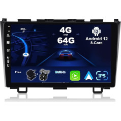 BXLIYER Android 12 IPS Auto Radio piemērots Honda CRV (2006-2011) - 4G+64G - Iebūvēts DSP/Carplay/Android Car - LED kamera + mikrofons - 9 collu 2 DIN - Vadāms no stūres DAB 360 kamera Fast Boot AHD