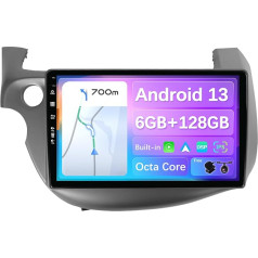 BXLIYER - 6G+128G - Android 13 IPS auto radio piemērots Honda Fit (2008-2013) - Bezvadu CarPlay/Android Car/DSP - LED kamera un mikrofons - 10,1 collu 2 DIN - DAB stūres vadības ierīce Fast Boot 360-CAM