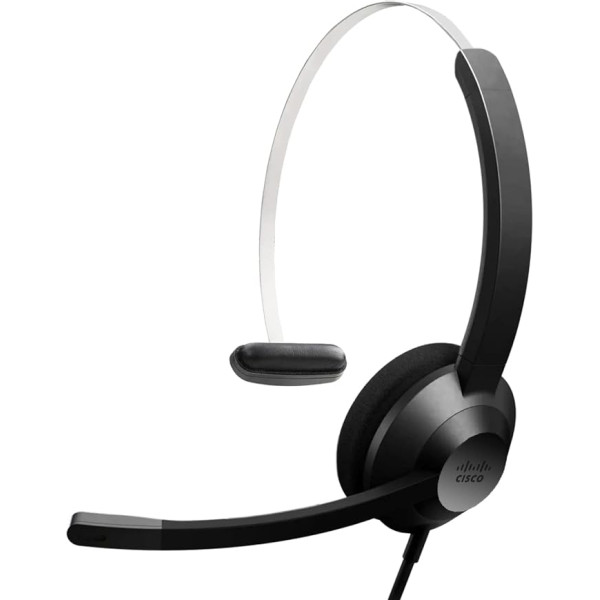 Cisco Headset 321 USB-C, vadu austiņas ar USB-C, Webex kontrolieris ar USB-C, oglekļa melna, divu gadu ierobežota garantija (HS-W-321-C-USBC)