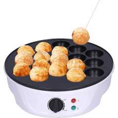 Hapivida 18 caurumu Takoyaki Maker Portable Octopus Ball Mini elektriskā cepšanas forma Pankūku mašīna Mājas piederumi brokastīm 220-240V (ES kontaktdakša)