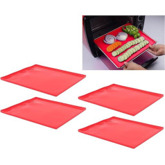 Silicone baking trays with large edge, silicone baking mould, roll cake mat prevents food grade silicone from sticking, flexible baking mould, drying mat with raised edge for biscuits